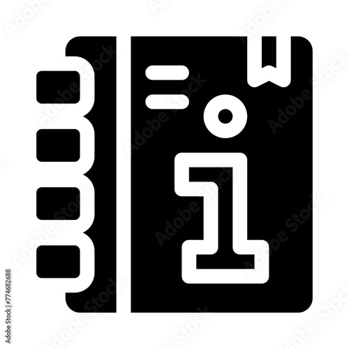 handbook glyph icon