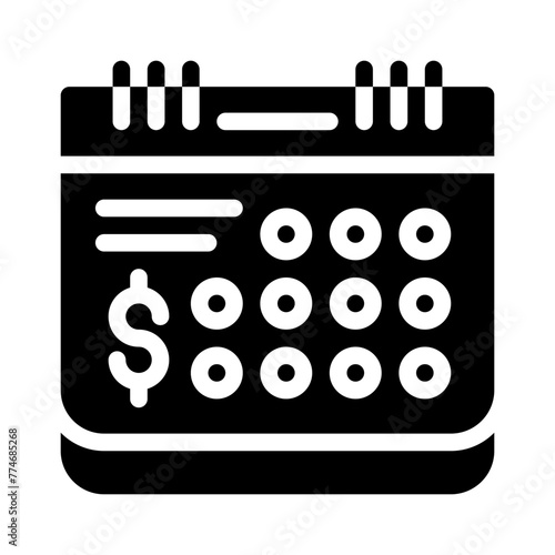 calendar glyph icon