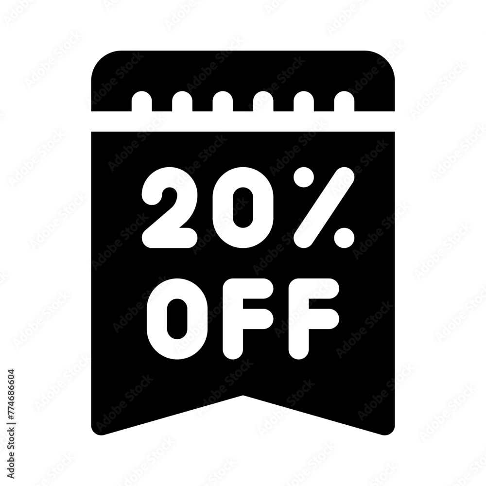 20 percent glyph icon