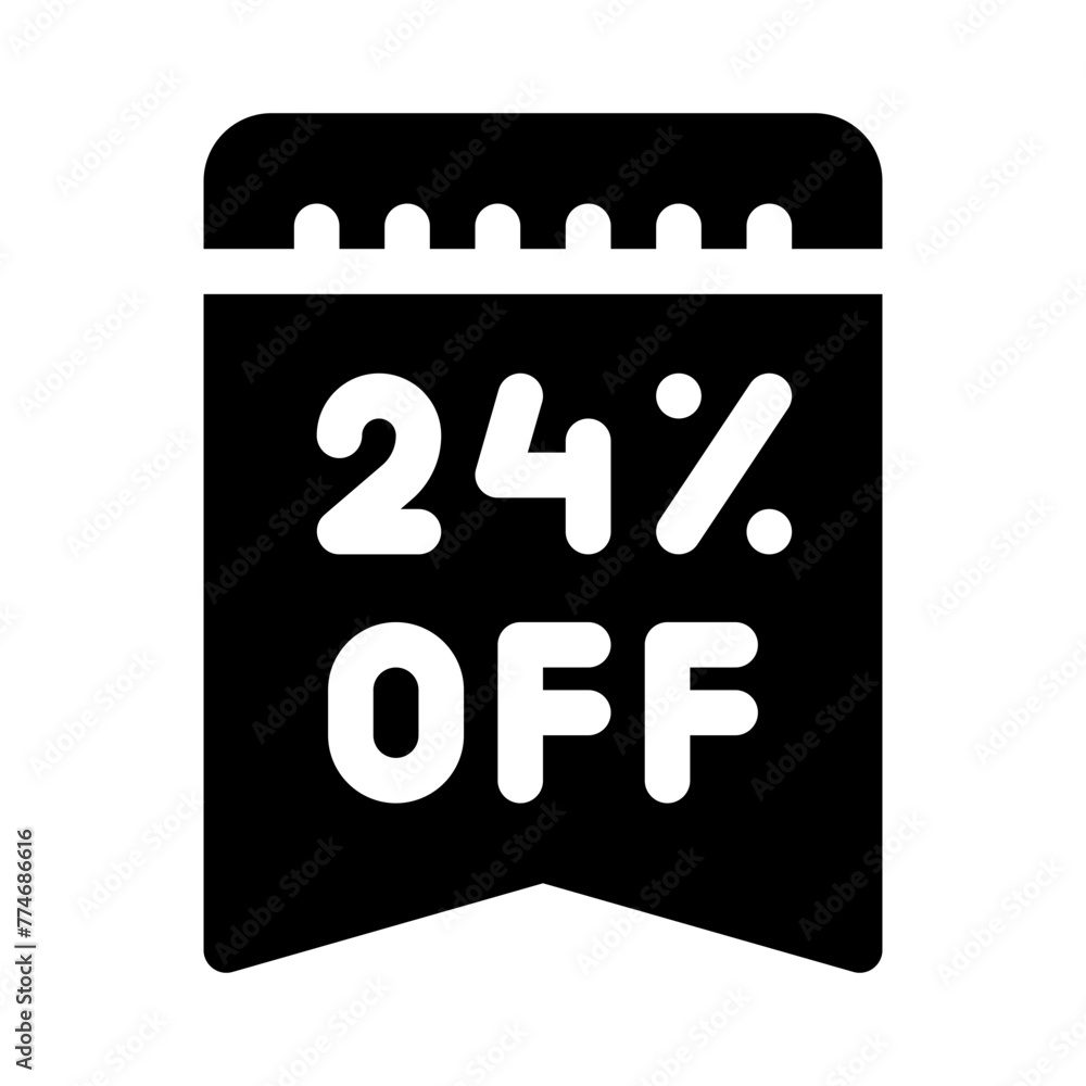 discount glyph icon
