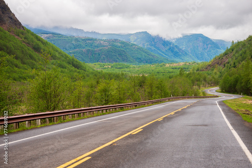 Road Through Mount St. Helens  Stratovolcano in Skamania County  Washington State