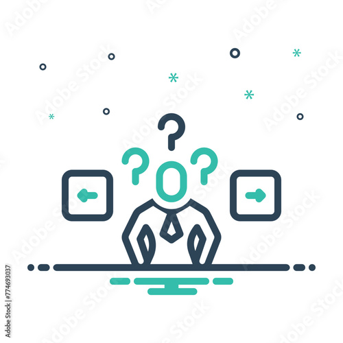 Mix icon for decision making