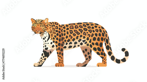Leopard colored illustration character flat vector