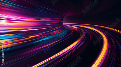 Abstract three-dimensional glowing curve background, abstract graphic poster PPT background
