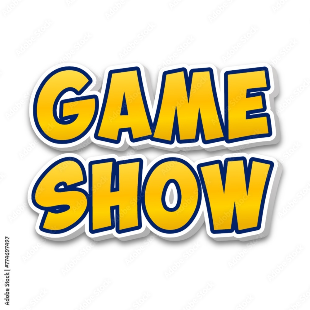 Fototapeta premium 3D Game show text poster