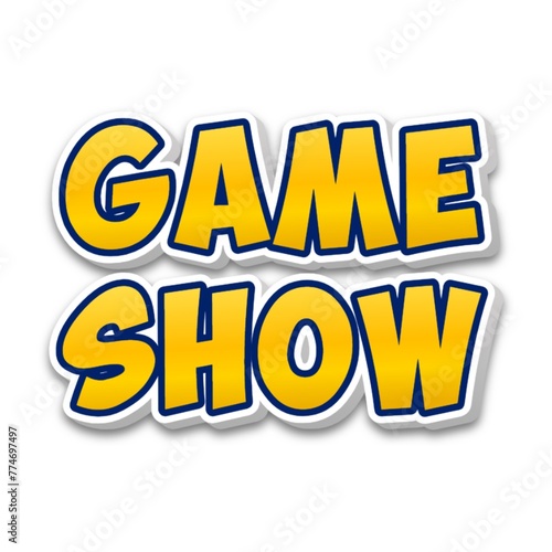 3D Game show text poster