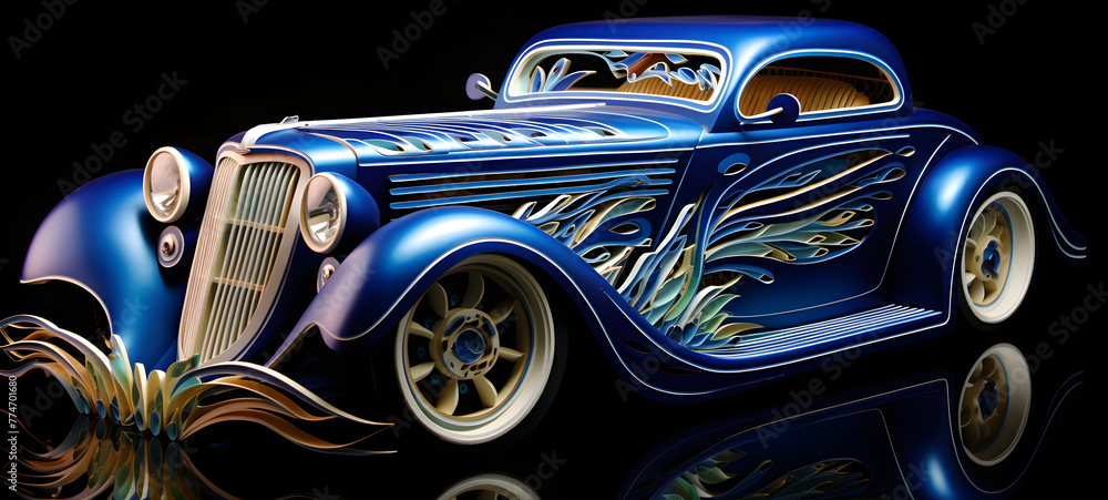 custom made wallpaper toronto digitalpaper quilling car, ai generative