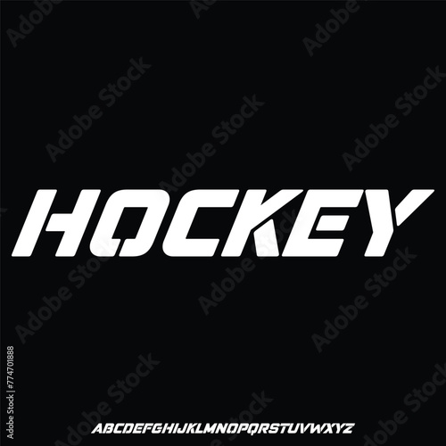 hockey varsity font vector typeset