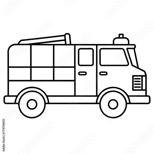 Wallpaper Mural truck isolated on white background Torontodigital.ca