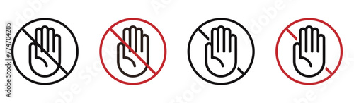 Don't touch vector icon designs set