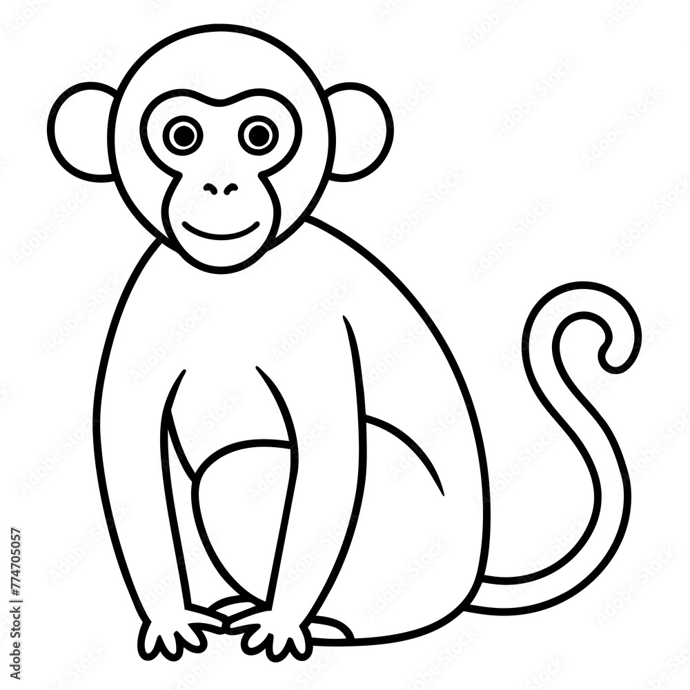 monkey vector art with silhouette monkey vector art with silhouette