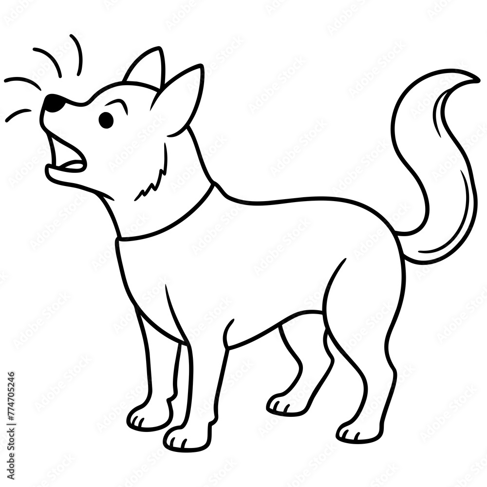 illustrarion of a dog with vector art