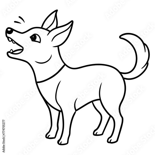 illustrarion of a dog with vector art