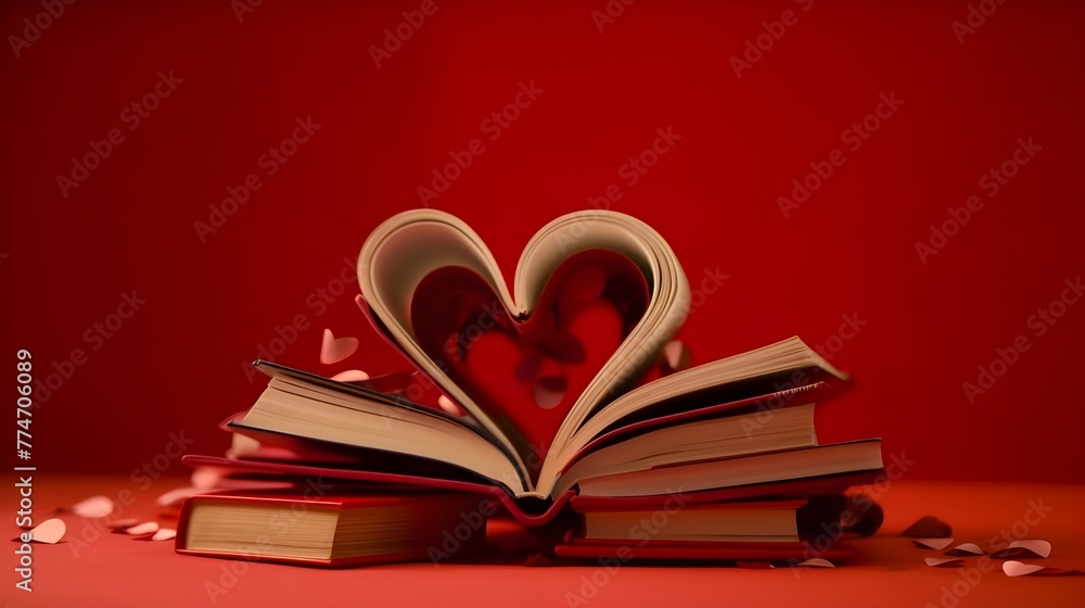 pages of a book curved into a heart shape
pages of a book curved into a heart shape