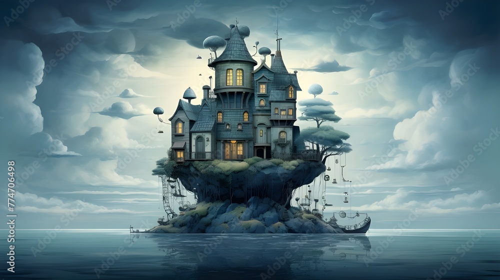 Fototapeta premium old castle in the sea