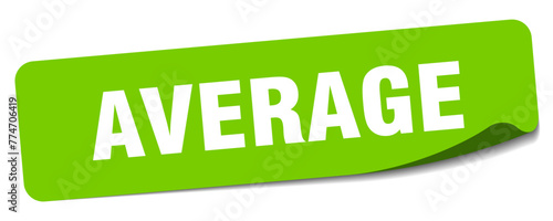 average sticker. average label