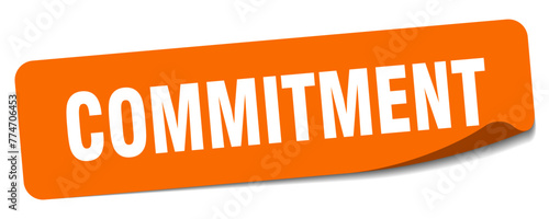 commitment sticker. commitment label
