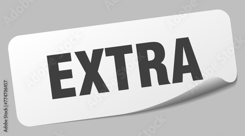 extra sticker. extra label