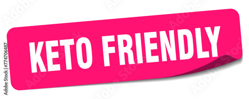 keto friendly sticker. keto friendly label