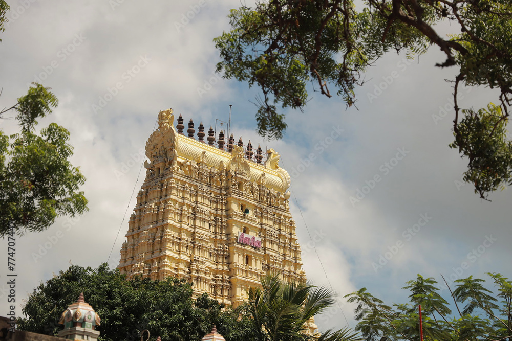 Wonderful view of Ramanathaswamy Temple in Rameswaram, Tamil Nadu Stock