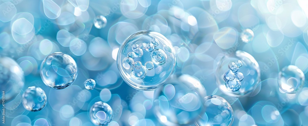 Glowing Bubbles in a Blue Ocean A Monthly Event Celebration Generative AI Glowing Bubbles in a Blue Ocean A Monthly Event Celebration Generative AI