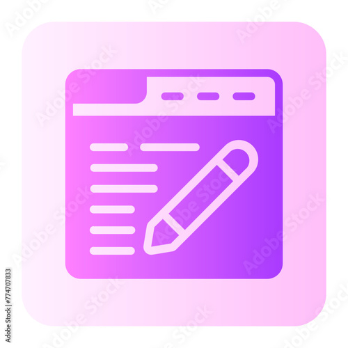 blogging gradient icon