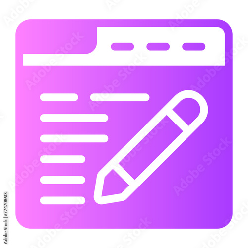 blogging gradient icon