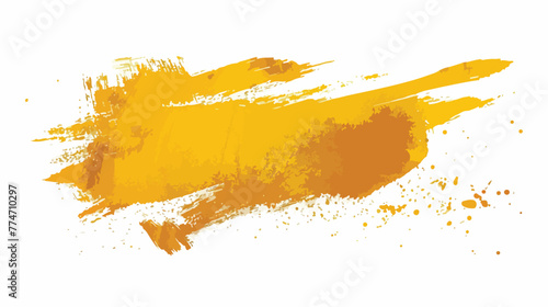 Mustard color grunge flat vector isolated on white background