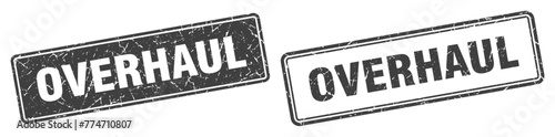 overhaul stamp set. overhaul square grunge sign