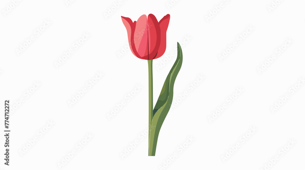 Tulip vector icon flat vector isolated on white background