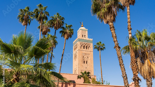 Fotografie The Koutoubia Mosque minaret in Marrakech