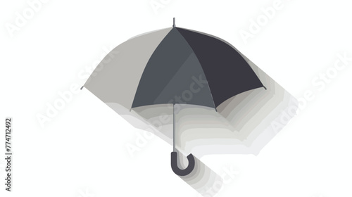 Umbrella Icon with Gray Shadow flat vector 