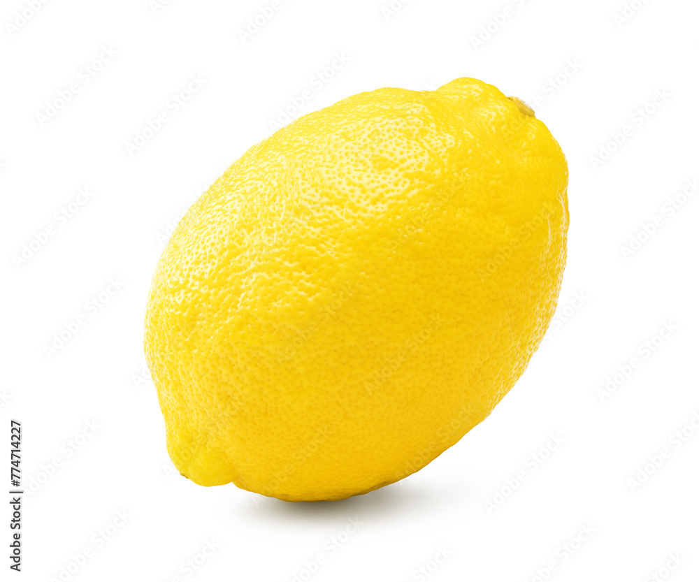 single lemon isolated on white background. clipping path single lemon isolated on white background. clipping path
