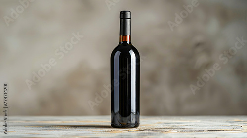 wine bottle, white background 