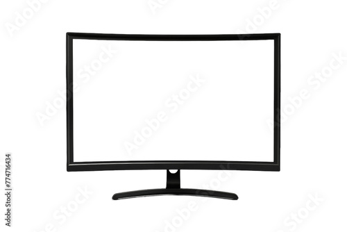 Black Computer Monitor on White Background