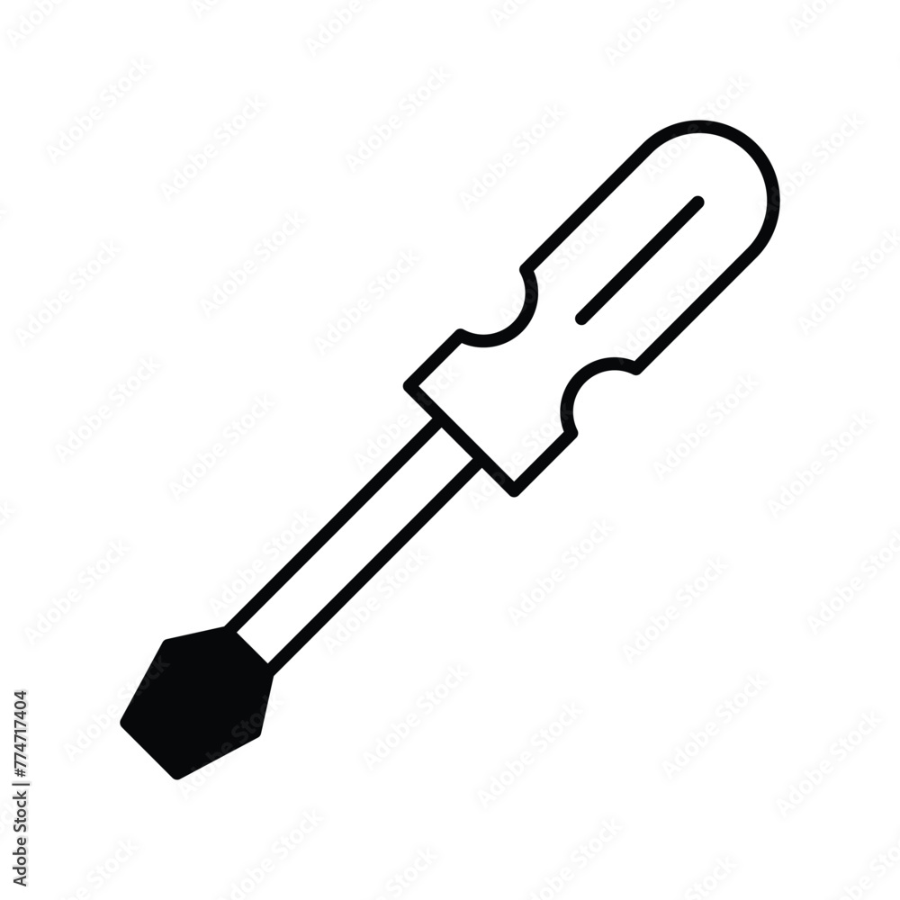 screw driver icon with white background vector stock illustration screw driver icon with white background vector stock illustration