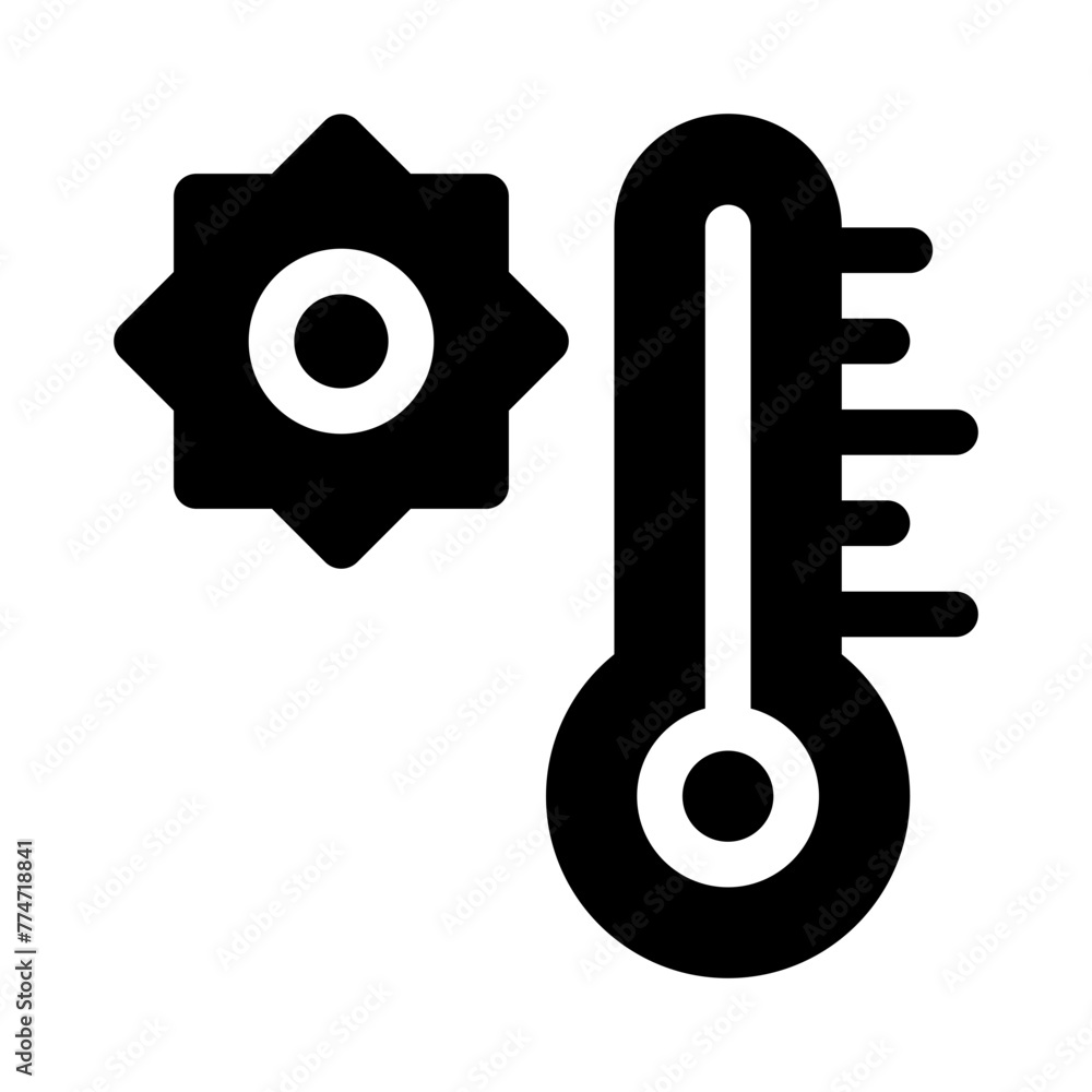high temperature glyph icon high temperature glyph icon