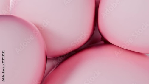 3d render motion design abstract animation moving sphere with pink color. 3d rendering business background