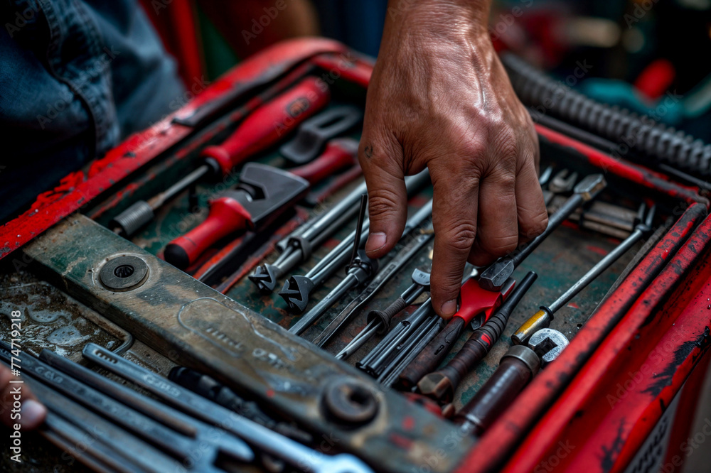 Worker Selecting Tools Worker Selecting Tools