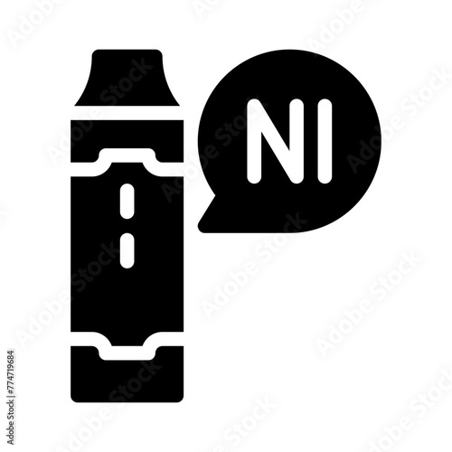 nicotine glyph icon