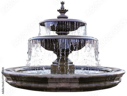 a photo of a fountain isolated on a white background PNG