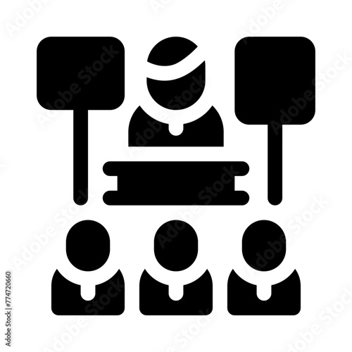 meeting glyph icon