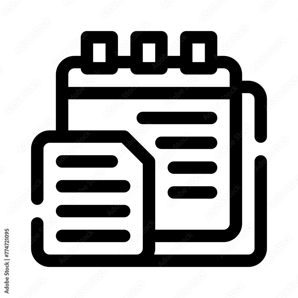 notes line icon notes line icon