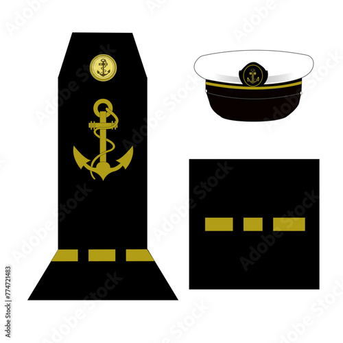 Galon de l'armée de la marine nationale française: Officier subalterne, aspirant élève de l'école navale