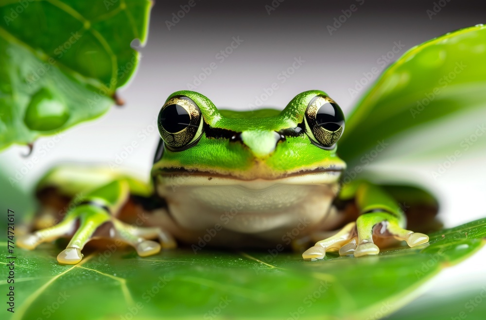 Cuteness in Detail: Macro Photo of a Frog Cuteness in Detail: Macro Photo of a Frog