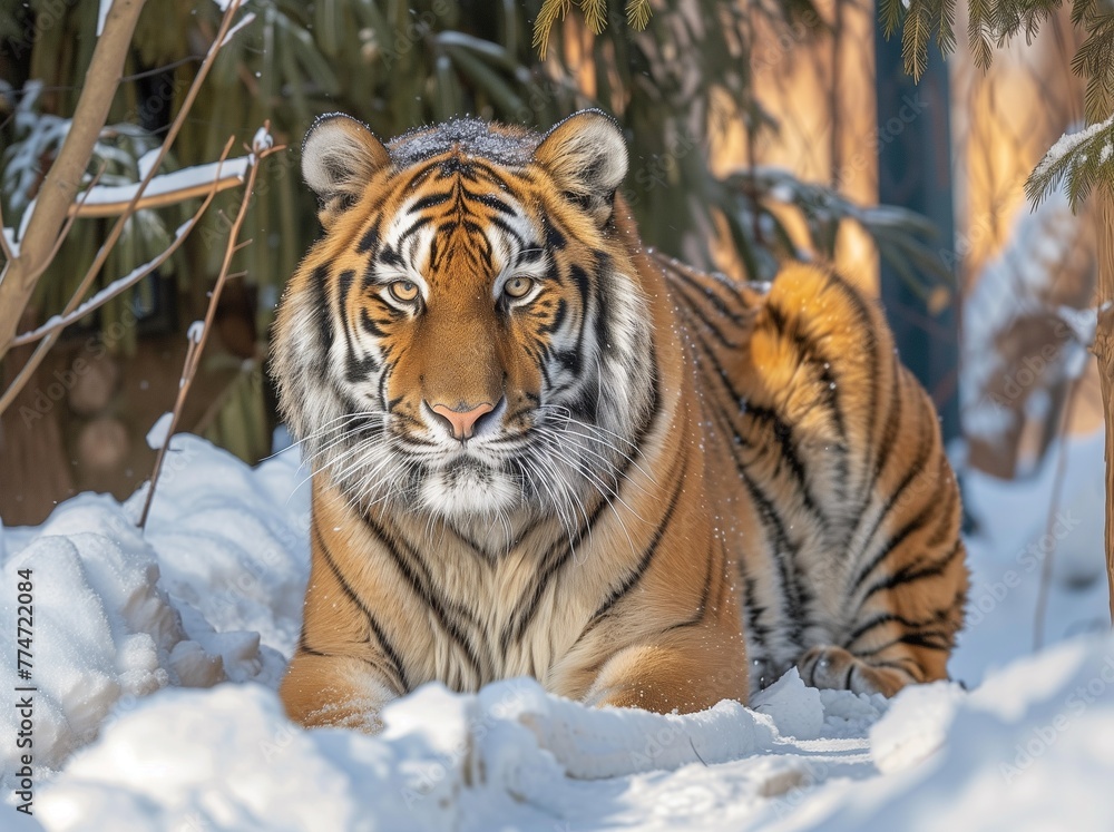 Obraz premium The Beauty of Siberian and Bengal Tigers in the Wild