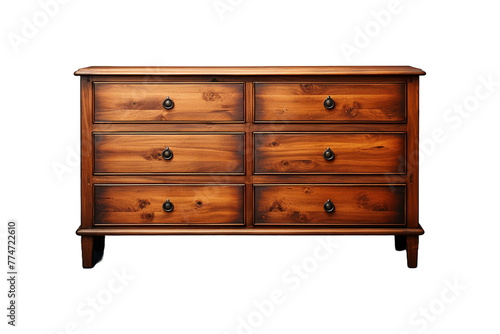 Drawer Dresser on transparent background.