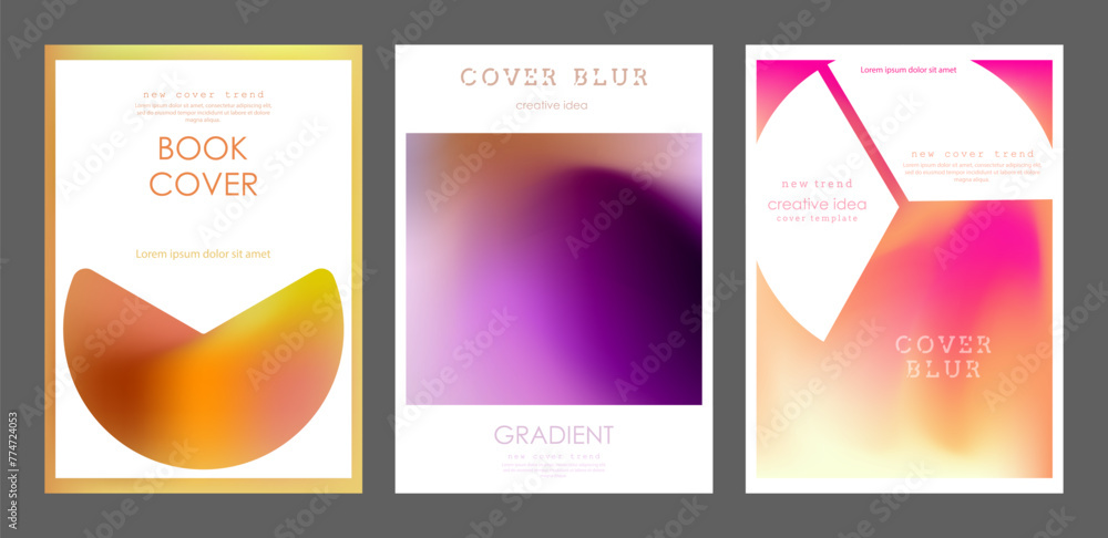 Colorful blur. A cover template with a gradient. The idea of a banner, brochure, catalog, or booklet. A template for creative design.