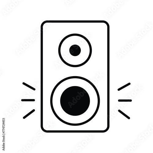 loud speaker icon with white background vector stock illustration