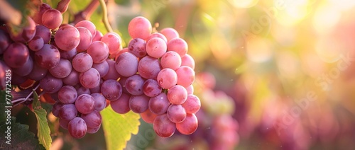 Pink Grape Harvest in Full Bloom A Sweet Monthly Celebration Generative AI